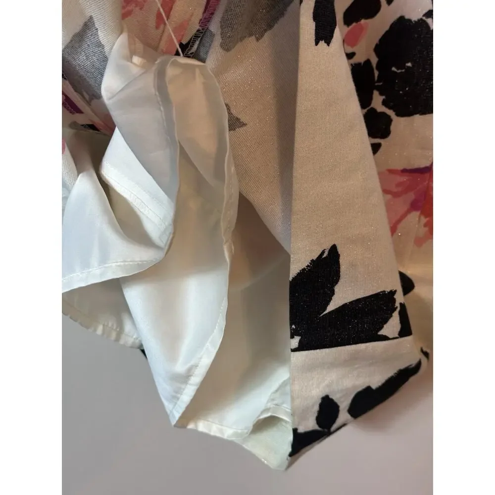 Lilly Pulitzer Dress Womens Size 8 White Strike Of Midnight Floral Jeweled Shift - Picture 13 of 16